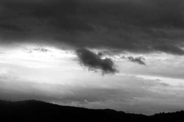 Dark cloud in Ansan-si, South Korea.