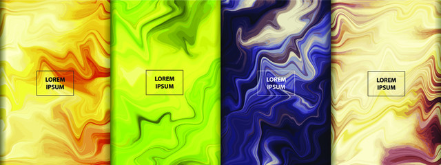 Naklejka premium Abstract gradient artwork. Colorful liquid marble style background. Fluid inks creative texture