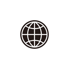 Simple world flat icon design vector