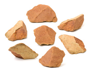 Rocks on a white background