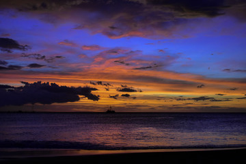 Fototapeta na wymiar Sunset in the beach