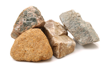 Rocks on a white background