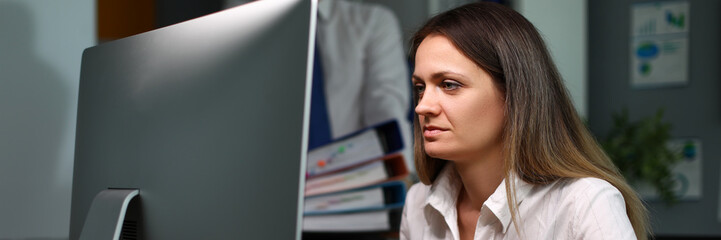 Man carries folders with documents for colleague