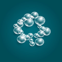 Background with transparent bubbles