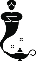 Magic lamp icon, vector illustration