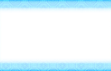 背景素材：青い和柄のフレーム