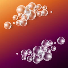 Background with transparent bubbles