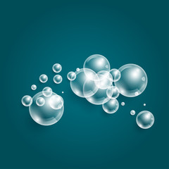 Background with transparent bubbles