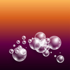 Background with transparent bubbles