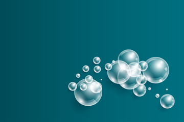 Background with transparent bubbles