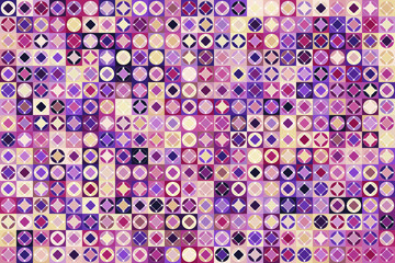 Decorative ornament of geometric shapes. Colorful geometric pattern background