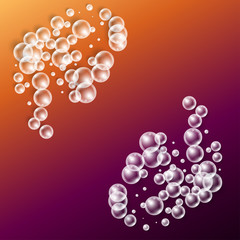 Background with transparent bubbles
