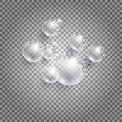 Background with transparent bubbles