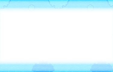 Obraz premium 背景素材：青い和柄のフレーム