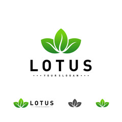 Luxury Lotus logo design vector template, Lotus flower logo concept icon, Creative symbol - obrazy, fototapety, plakaty