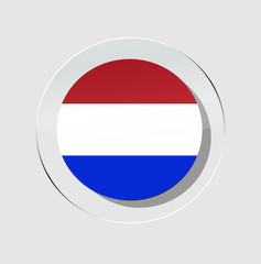 Netherlands flag circle icon with white background