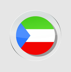 Fototapeta premium icon of the equatorial guinea country flag flag with a white background