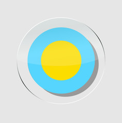 circle icon of the flag of the country of palau on a white background