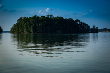 Small island on High Rock Lake, NC