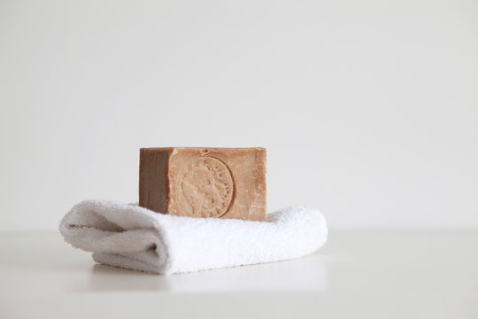 Traditional Arabic handmade hard soap bar soap associated with the city of Aleppo, Syria traditionally handmade made from olive oil. Aleppo is the name of the style of soap not a trade name