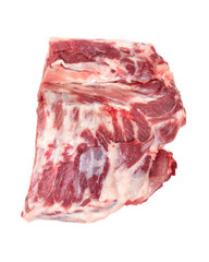 Raw Pork Ribs Isolated On White Background