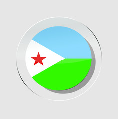 djibouti country flag circle icon with a white background