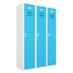 Blue lockers row