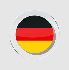 German country flag circle icon with white background