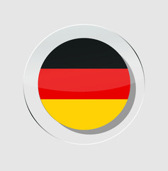 Obraz premium German country flag circle icon with white background
