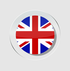 United Kingdom flag circle icon with a white background
