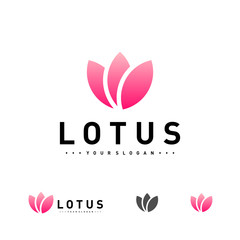 Luxury Lotus logo design vector template, Lotus flower logo concept icon, Creative symbol