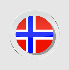 Obraz premium Norway Country Flag Circle icon with a white background