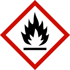 fire hazard sign isolated on transparent background
