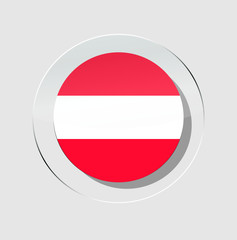 Fototapeta premium Austrian state flag circle icon with a white background