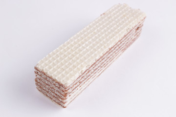 Top view of waffles isolated on a white background, waffles