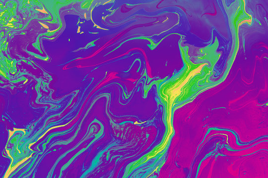 Liquid marbling paint background. Fluid painting abstract texture