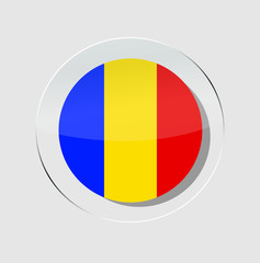 Romanian country flag circle icon with white background