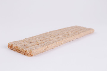 Top view of crispbreads isolated on a white background