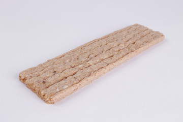 Top view of crispbreads isolated on a white background
