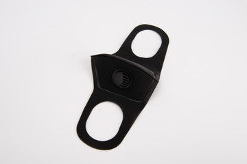 The concept of black mask, coronavirus and air pollution PM2.5. Coronavirus and epidemic virus symptoms. Wearing a good mask can protect yourself and your family and defeat the virus