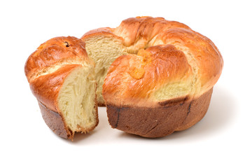 Bread on a white background