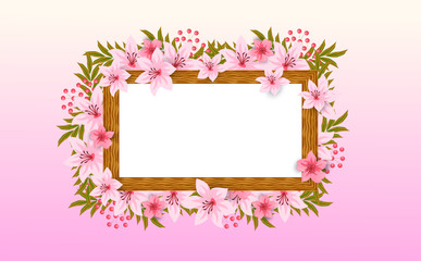 flower frame background. flower design