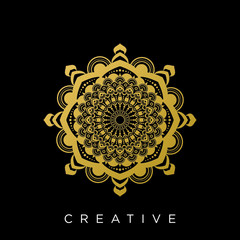 Naklejka premium mandala spa logo design vector