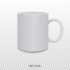 mockup mug is white. mockup mug isolated vector. mockup white mug