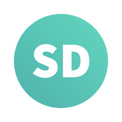 sd video quality on isolated circle colour gradient