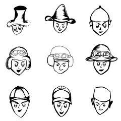Simple design of illustration avatars 