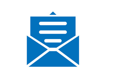 mail icon vector (blue version)