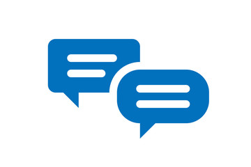 Chat icon vector (blue version)