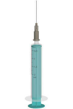 Spritze z.B. f&uuml;r Impfung gegen Coronavirus (Covid-19, SARS-CoV-2)
