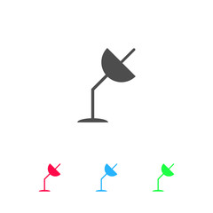Satellite antenna icon flat.
